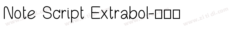 Note Script Extrabol字体转换